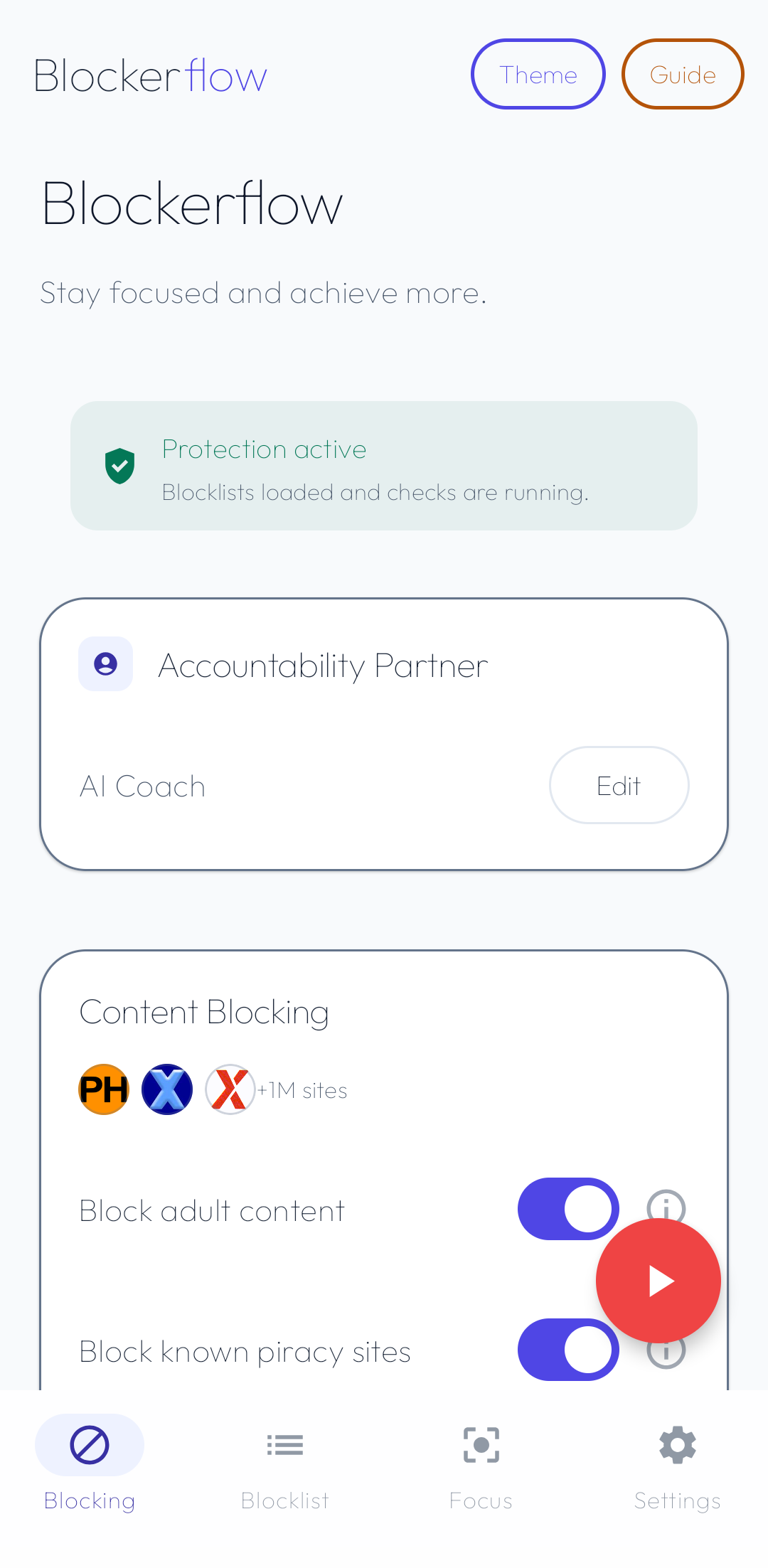 Choose what to block screenshot